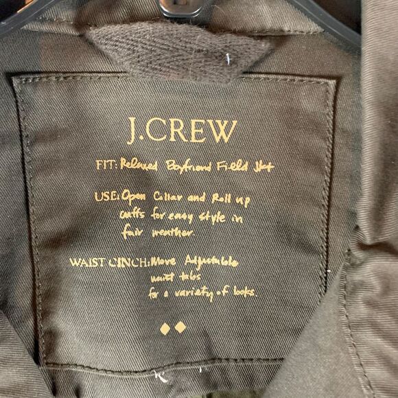 J. Crew Women's Waist Cinched Full Zip Snap Relaxed Boyfriend Field Moss Jacket - Picture 2 of 7